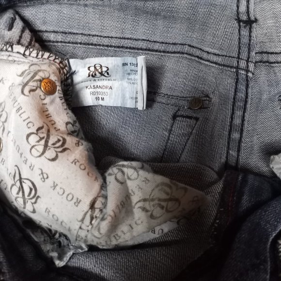 Rock & Republic Women's Kasandra Flared Medium Wash Denim Jeans Size 10 - Picture 10 of 10